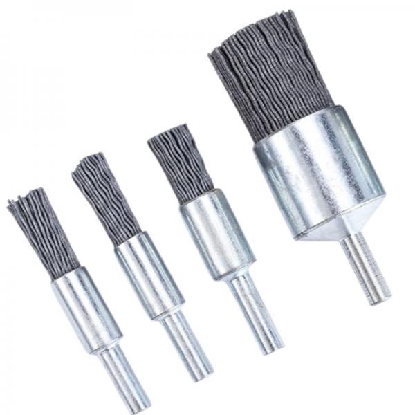 End Brushes with Shank, Surface Polishing Tool, Abrasive Nylon Filament, Industrial Quality, EB001