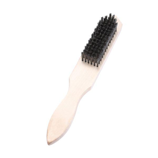 MB004, Scratch Brush, Stainless Steel Wire, Dense Wire Brush, Hardwood Handle