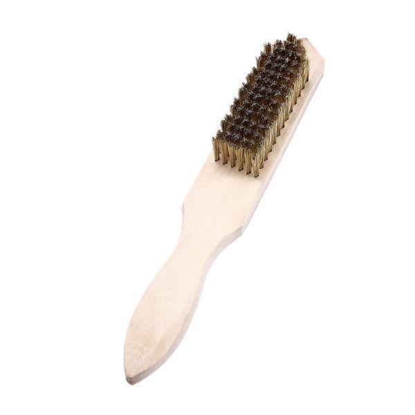 MB005, Scratch Brush, Copper Wire Brush, Dense Wire, Hardwood Handle